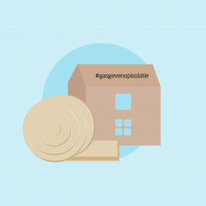 huis met rol isolatiemateriaal