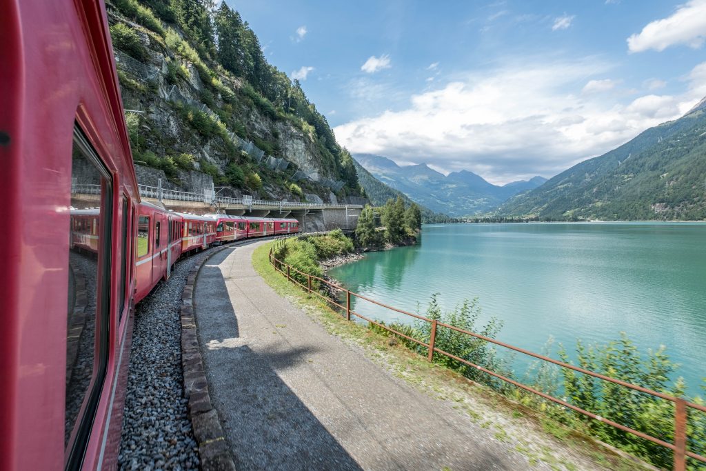 trein door de bergen