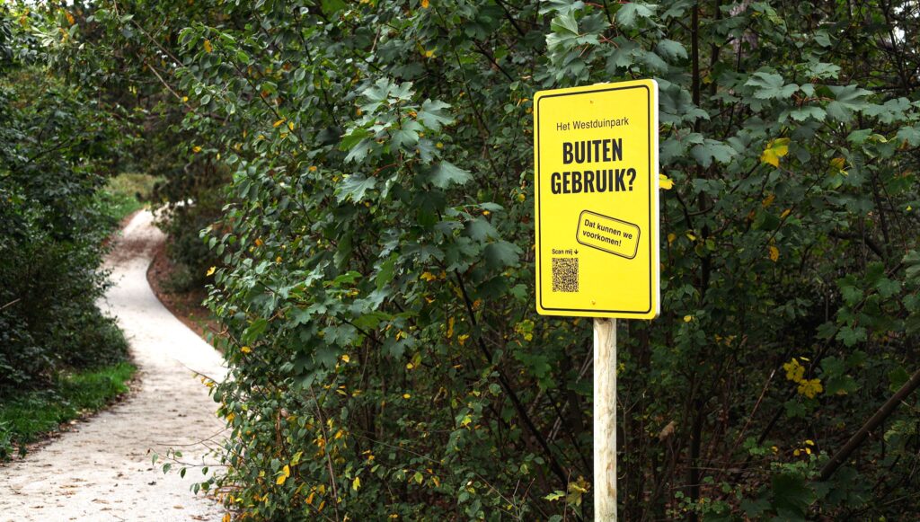 Foto van campagnebord Buiten Gebruik bij Westduinpark