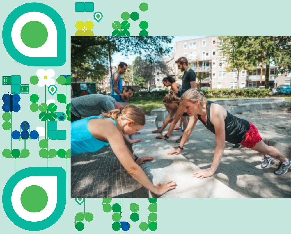hardlopers in het park