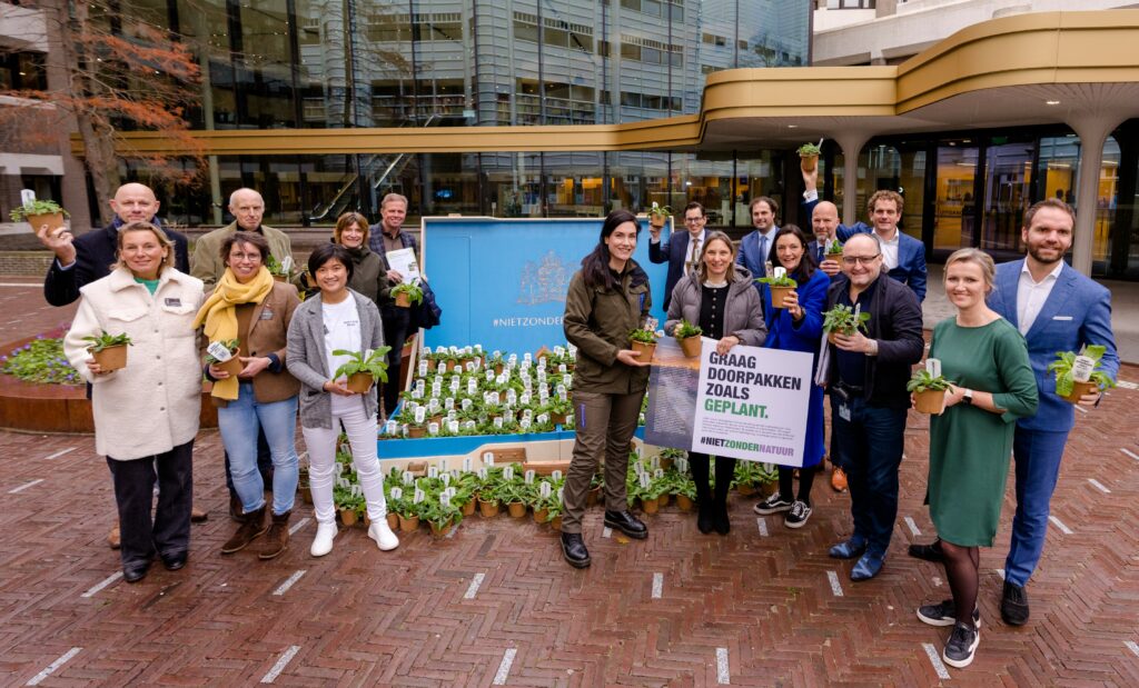 Koffer met plantjes voor Kamergebouw