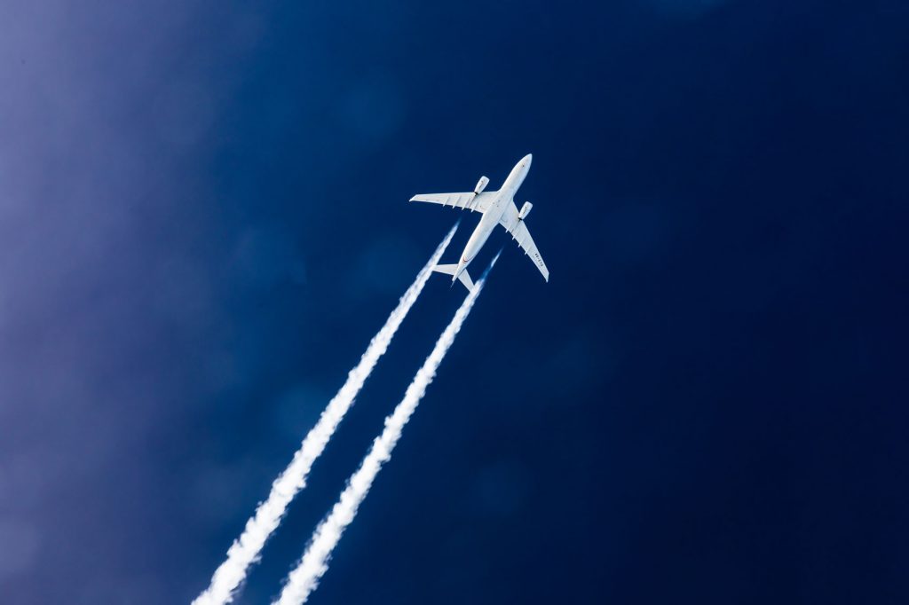 vliegtuig in de lucht